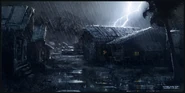 Concept art of the cartel's village.