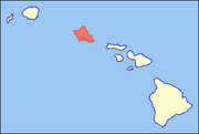 Map of Hawaii highlighting Oahu-1-