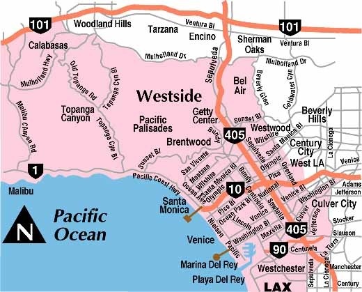 Westside Los Angeles Map Westside Of Los Angeles County | Turtledove | Fandom