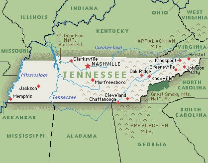 Mapa de memphis tennessee
