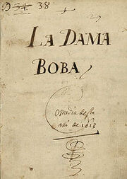 La dama boba cover (signed by Lope)
