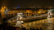 Széchenyi Chain Bridge in Budapest at night-1-