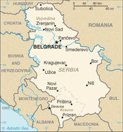 Map serbia