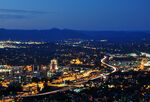 Roanoke City (Virginia) from Mill Mountain Star at Dusk-1-