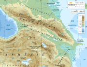 Caucasus mountain range map-fr-1-.svg