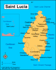 Saint Lucia Map