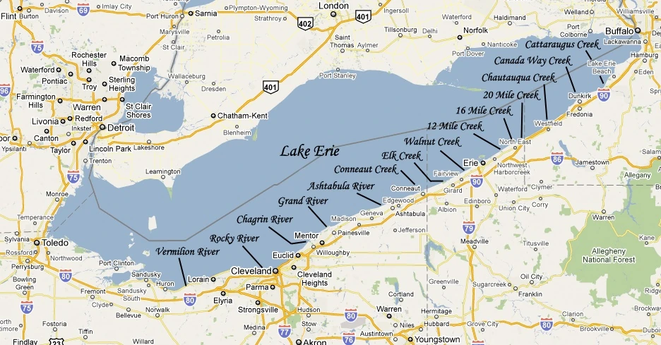 Lake Erie Map Ohio Lake Erie | Turtledove | Fandom