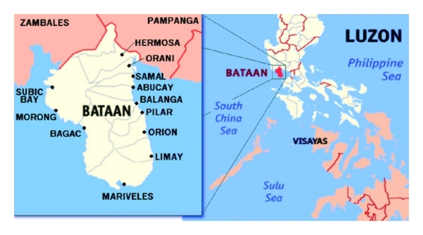 Map Of Bataan Province Bataan Peninsula | Turtledove | Fandom