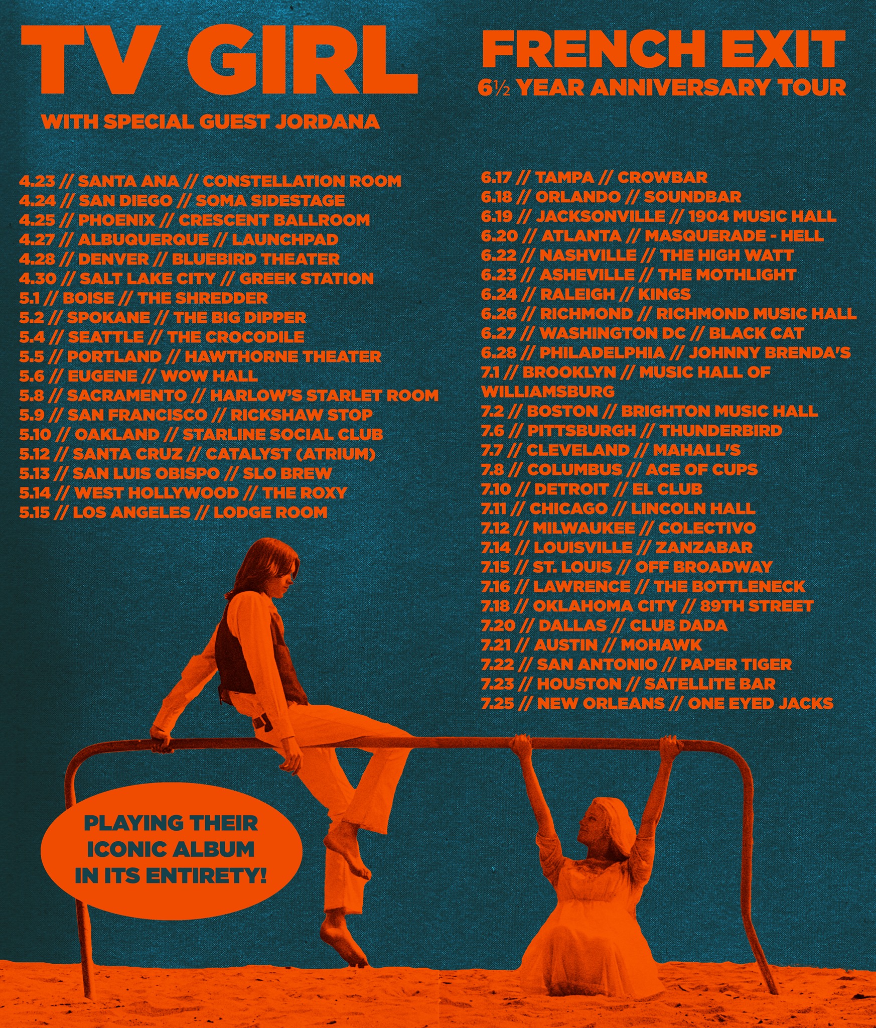 French Exit 6.5 Year Anniversary Tour, TV Girl Wiki