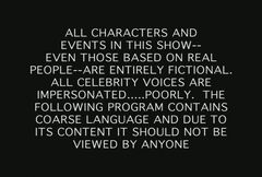 The opening disclaimer.