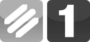 Current logo in black and white.