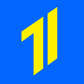 Третий логотип жёлтого цвета без надписи на голубом фоне (использовался на репортёрских микрофонах)