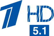Первый канал HD (5.1) (синий).png (11 КБ) Пятый логотип для HD-версии синего цвета с прямоугольником с надписью «5.1»