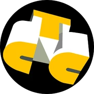 Второй логотип жёлтого цвета — уменьшенный (использовался в заставках)