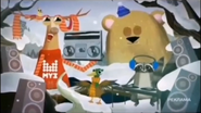Скриншот новогодней рекламной заставки МУЗ-ТВ с 1 декабря 2014 по 16 февраля 2015 года