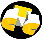 Второй логотип жёлтого цвета — уменьшенный и поярче (использовался в заставках до 1999 года)