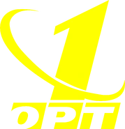 Третий логотип жёлтого цвета без чёрных теней — третий вариант