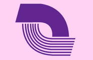 Первый логотип фиолетового цвета на светло-малиновом фоне без надписи (использовался на репортёрских микрофонах)