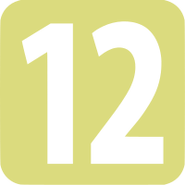 Число 12 в жёлтом квадрате — знак возрастного ограничения для телезрителей от 12 лет с 2011 года по настоящее время