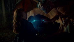 Lilith taking a sliver of Clary's soul.