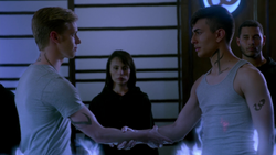 Jace and Alec's parabatai ceremony.