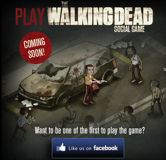 Mate Zumbis no seu Facebook no jogo The Walking Dead