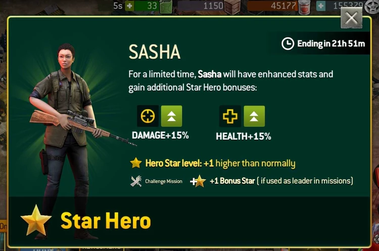 Star Hero Screen