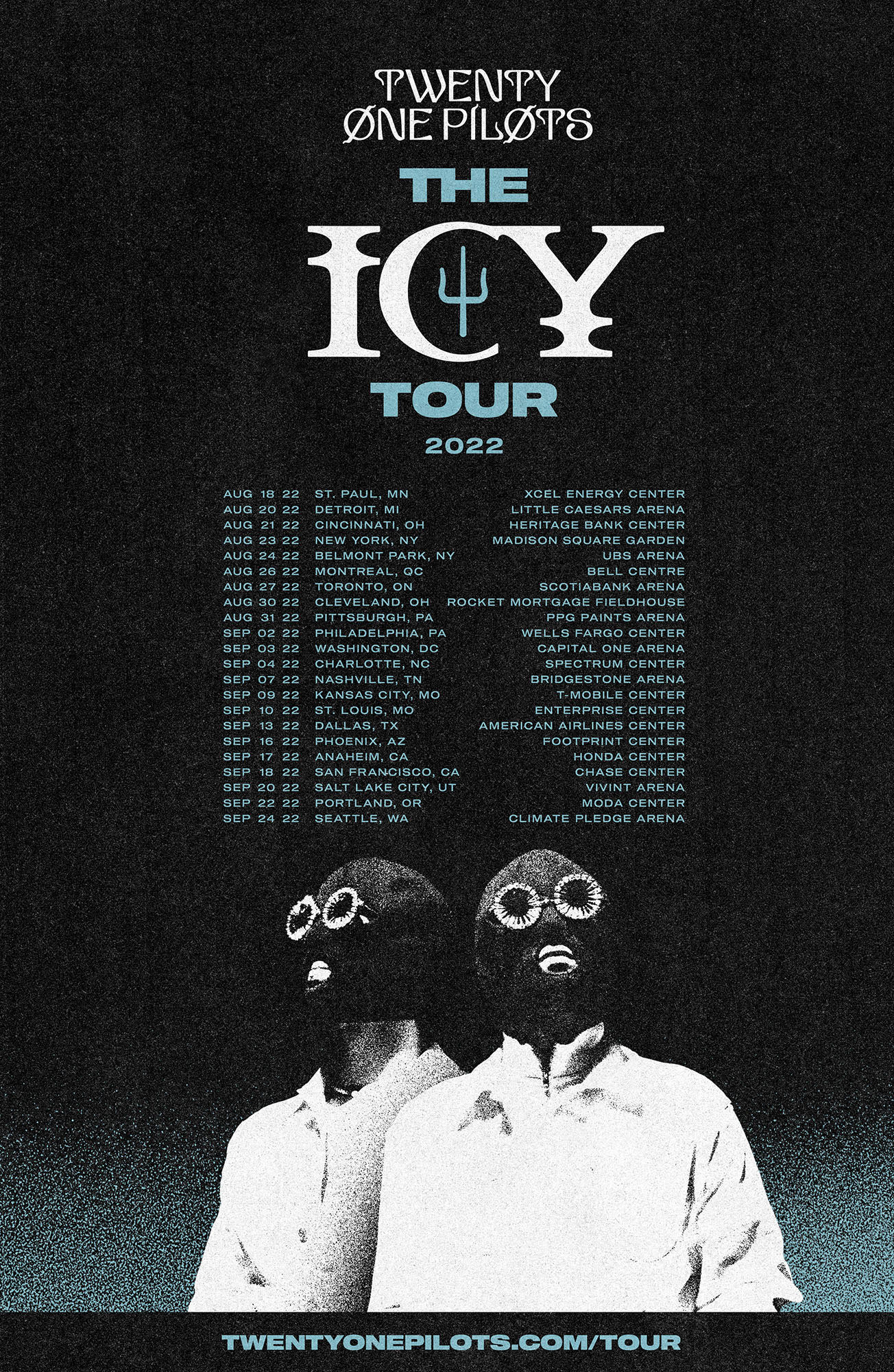 twenty one pilots icy tour locations