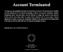 Account terminated