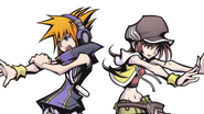 Neku and Shiki teaming up in the opening cinematic.