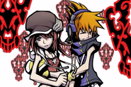 Neku and Shiki surrounded by Noise