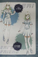 Character art for Eri and her friend from The Animation