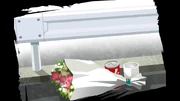 The flowers left for Beat and Rhyme.