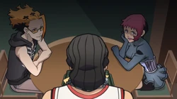 Beat confronts Kariya and Uzuki.