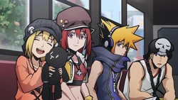 The group meeting up.