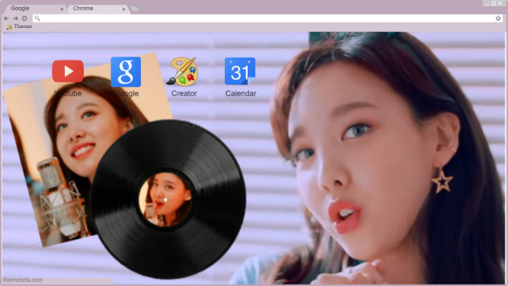 TWICE logo wallpaper Chrome Theme - ThemeBeta