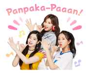 Twice Line Stickers Dahyun, Sana, & Chaeyoung