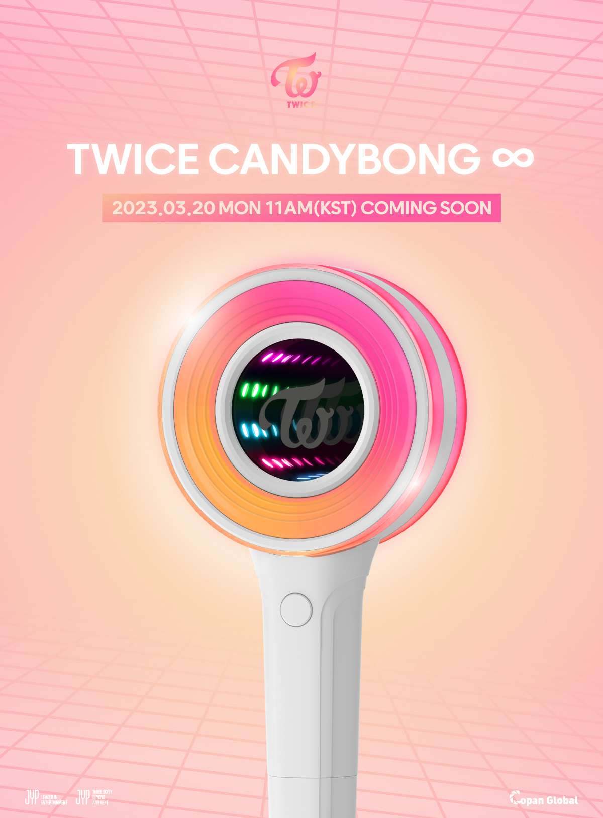 Get the TWICE Official Lightstick Keyring Candybong Z
