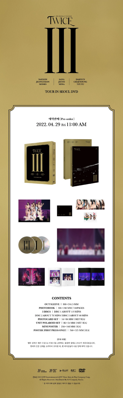 TWICE - 4TH WORLD TOUR Ⅲ IN SEOUL DVD [3 DISCS] Photobook +