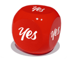 Yes Or Yes Red Dice Sticker