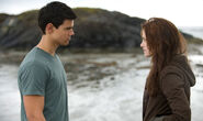 Bella at the beach in La Push with Jacob.