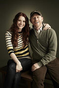 With her father Ron Howard