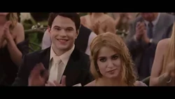 Rosalie and Emmett at Bella and Edward's wedding.