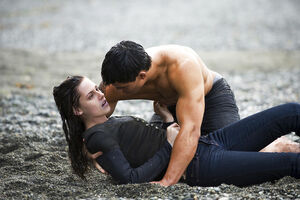 Jacob saving Bella.