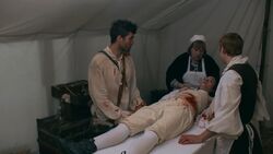 Lottie being treated.