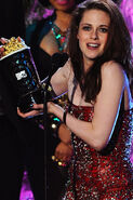 Kristen Stewart accepts the award for Best Female Performance