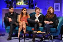 From left to right: Kellan Lutz, Nikki Reed, Xavier Samuel and Ashley Greene