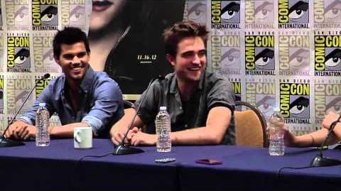 Breaking Dawn Part 2 Comic Con 2012 Panel 1 - Robert Pattinson, Kristen Stewart, Taylor Lautner
