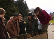 Bella and the other students on a field trip.