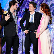 Robert Pattinson, Xavier Samuel and Bryce Dallas Howard on stage